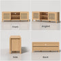 Sikaic TV Stands Sikaic Boho Rattan TV Stand with Adjustable Shelves Natural Natural / Engineered Wood/Rattan / Boho
