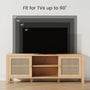 Sikaic TV Stands Sikaic Boho Rattan TV Stand with Adjustable Shelves Natural Natural / Engineered Wood/Rattan / Boho