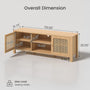 Sikaic TV Stands Sikaic Boho Rattan TV Stand with Adjustable Shelves Natural Natural / Engineered Wood/Rattan / Boho