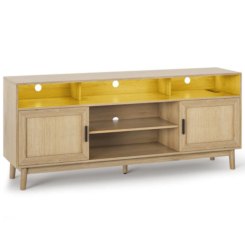 Sikaic TV Stands Rattan TV Stand TV Cabinet Rattan / Wood / Modern