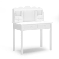 Sikaic Writing Desk Writing Desk Makeup with 6 Drawers and USB Ports White White / Modern / Engineered Wood