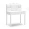 Sikaic Writing Desk Writing Desk Makeup with 6 Drawers and USB Ports White White / Modern / Engineered Wood